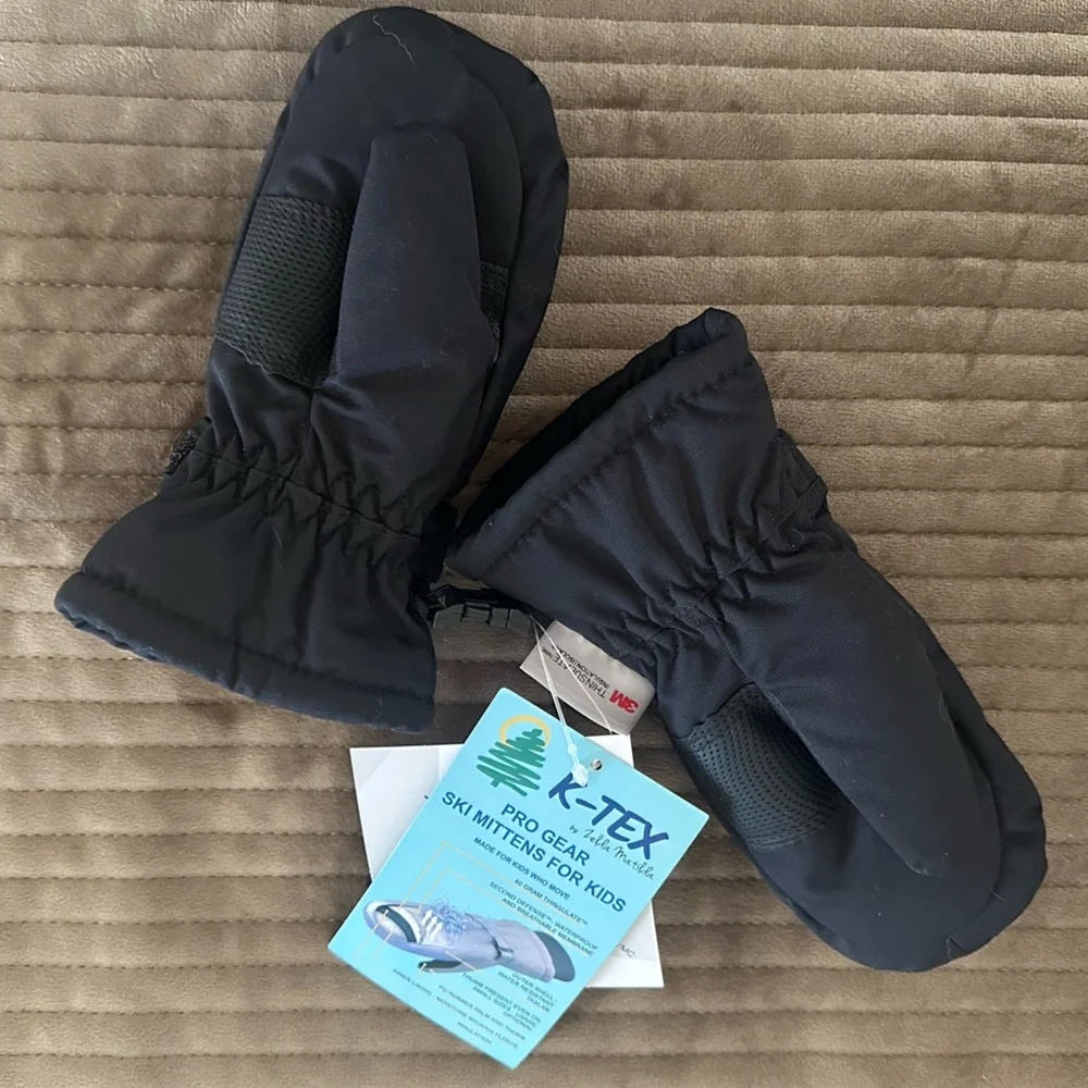 K-Tex by Zelda Matilda Black Pro Gear Ski Snow Mittens